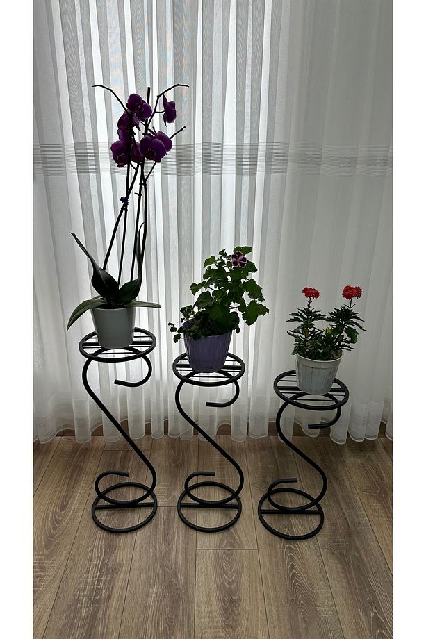 3 lü Saksılık Çiçeklik - 6