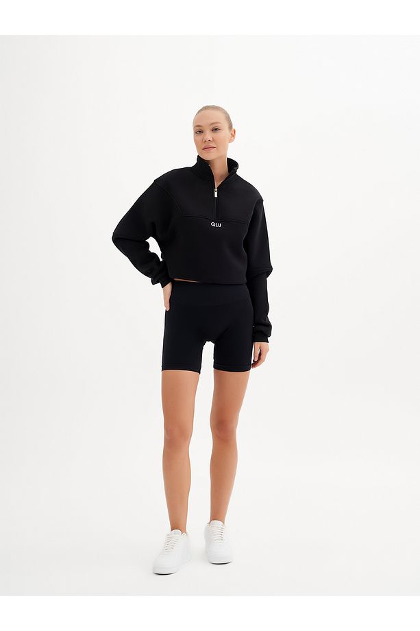 Infinity Collection Kadın Siyah Seamless/dikişsiz Basic Şort - 1