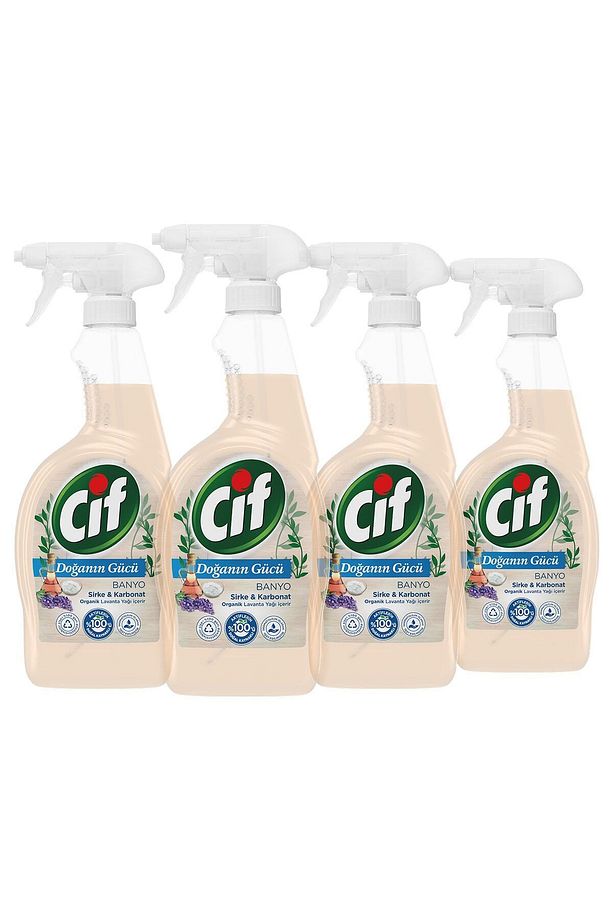 Doğanın Gücü Banyo Sprey Sirke, Karbonat Ve Organik Lavanta Yağı Içerir 750 ml 4adet - 2