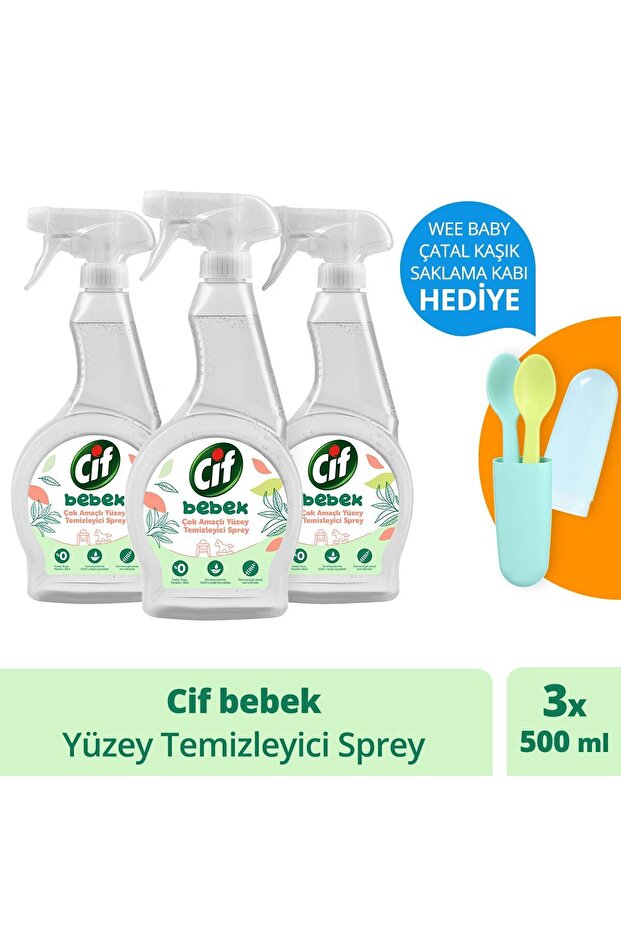 Bebek Yüzey Temizleyici Sprey 500 ml x 3 Adet - 1
