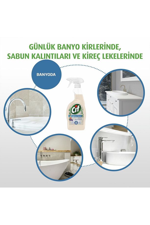 Doğanın Gücü Banyo Sprey Sirke, Karbonat Ve Organik Lavanta Yağı Içerir 750 ml 4adet - 4