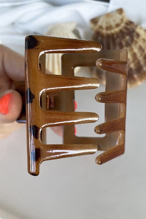 Brown Leopard Pattern Basic Latch Buckle - 4