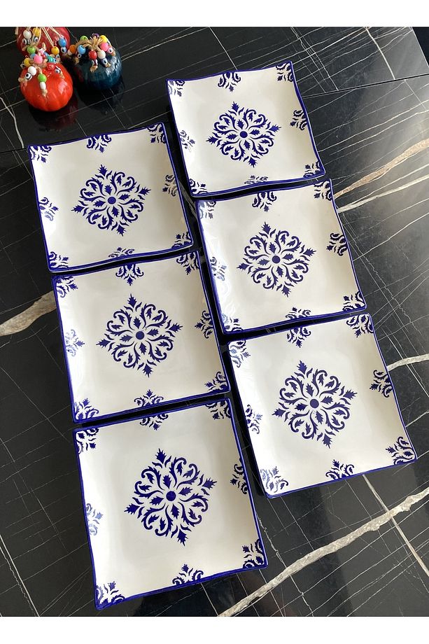 Isırgan Model 18 cm 6 Adet Pasta&Servis&Kahvaltı Tabağı - 2