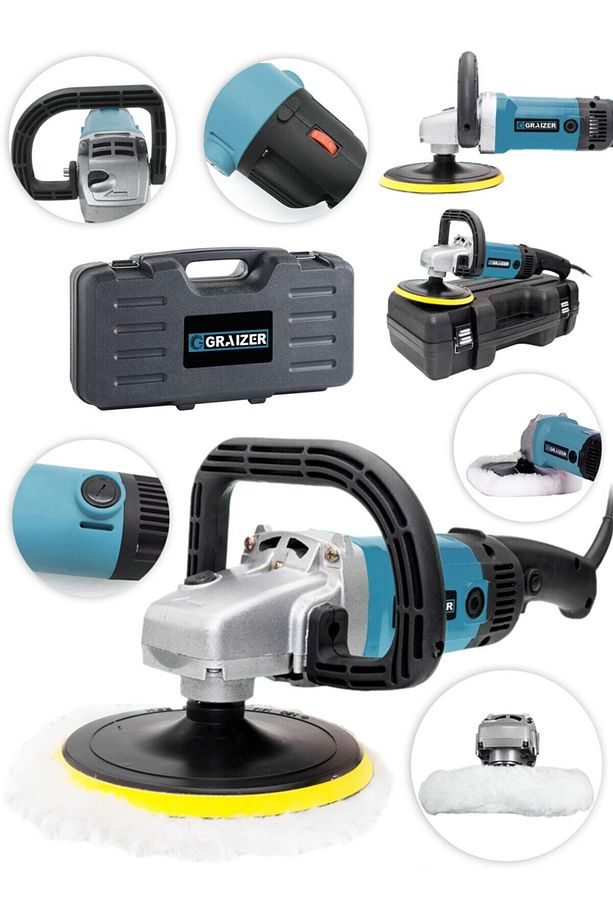 Alman 4200 Watt Bakir Sargili 6 Kademe Devir Ayarlı Polisaj Makinasi Zımpara Pasta Cila Makinesi - 3