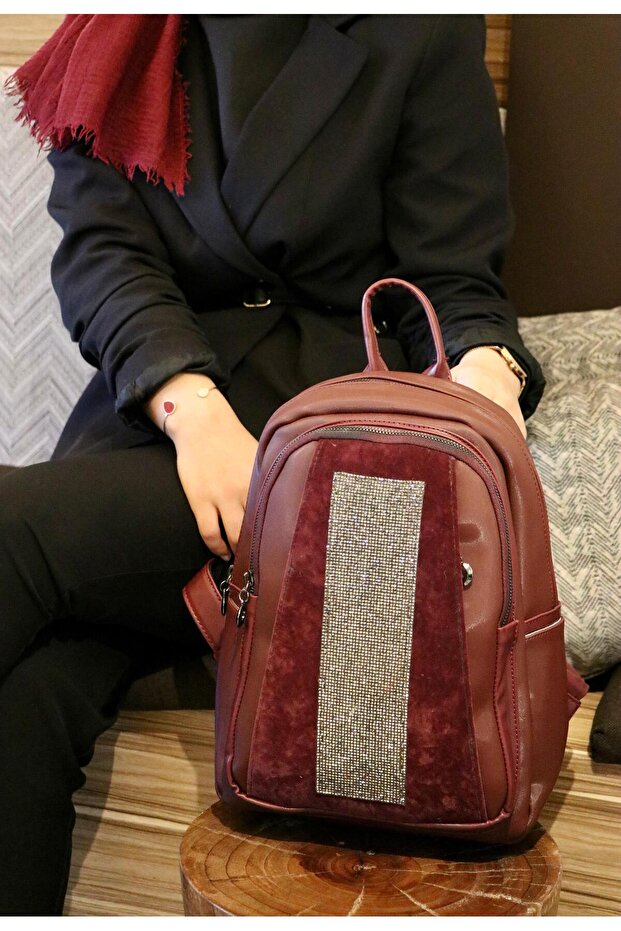 3 Zipper 5 Compartments Waterproof Faux Leather Daily Use Women's Backpack