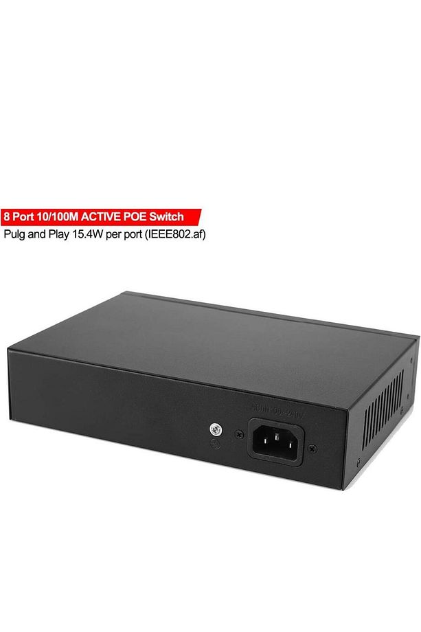 PrimeX PX-1010B 8 Port 10/100M POE Switch, ip Kamera Poe Switch anahtarı-(4 + 2) 100m iletim mesafes - 3
