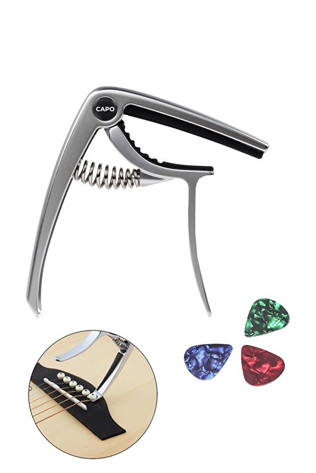 Q10-GR Zinc Alloy Professional Kapo Top Quality Capo (Compatible With All Guitars)