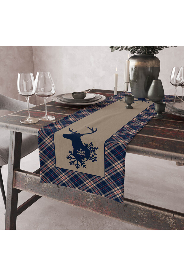 New Year's Patterned Velvet Runner - 2