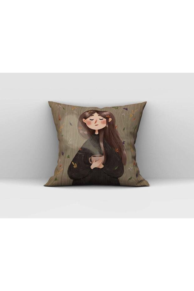 Velvet Textured Double Face Dream Girl Series 02 Throw Pillow Case 506