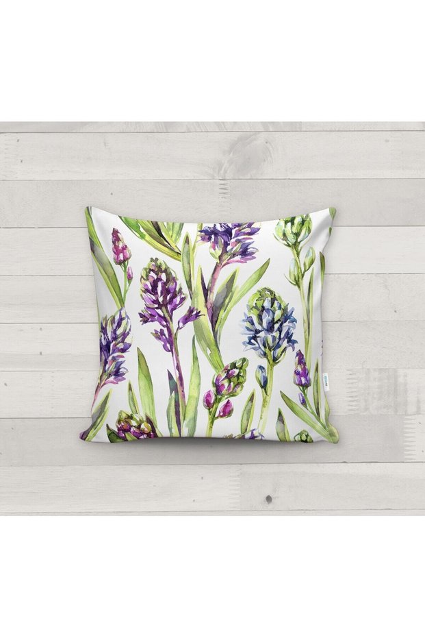 Floral Patterned Throw Pillow Case