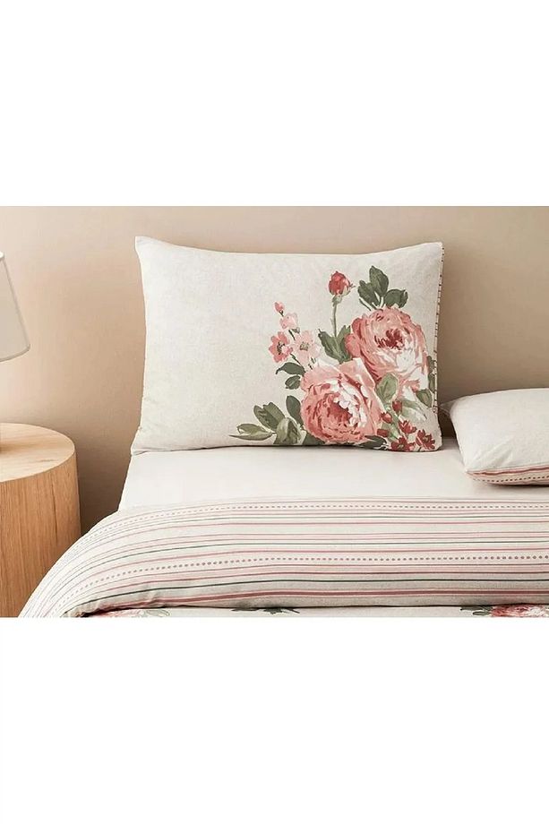 Rose Bouquet Kolay Ütülenir Tek Kişilik Nevresim Takımı Pembe - 3