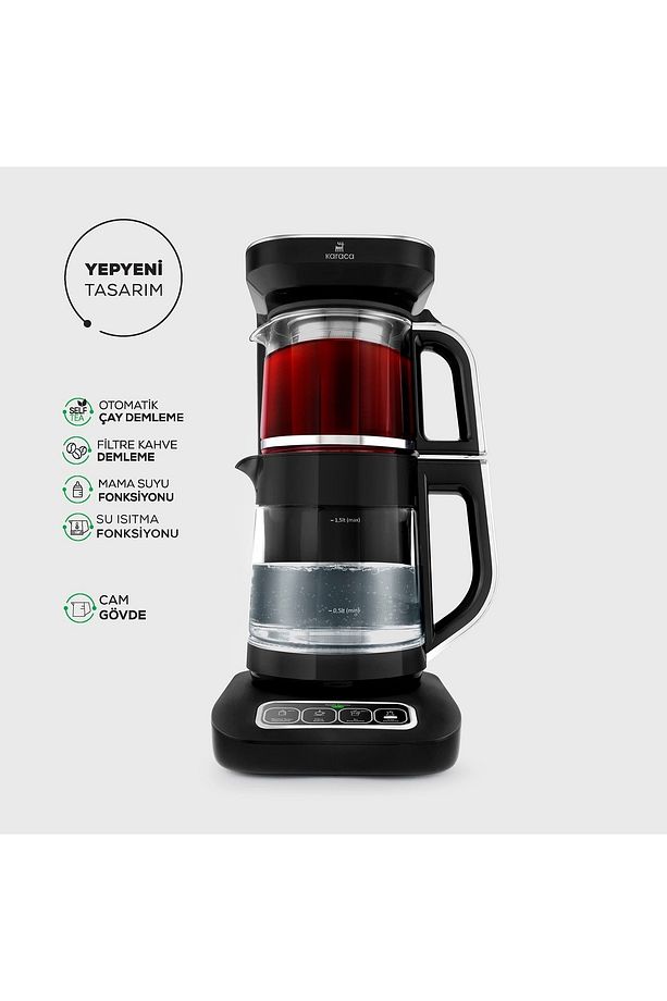 Çaysever Pro 4 in 1 Konuşan Çay Makinesi Kattle ve Filtre Kahve Makinesi - 2