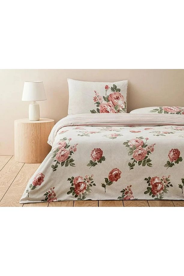 Rose Bouquet Kolay Ütülenir Tek Kişilik Nevresim Takımı Pembe - 1