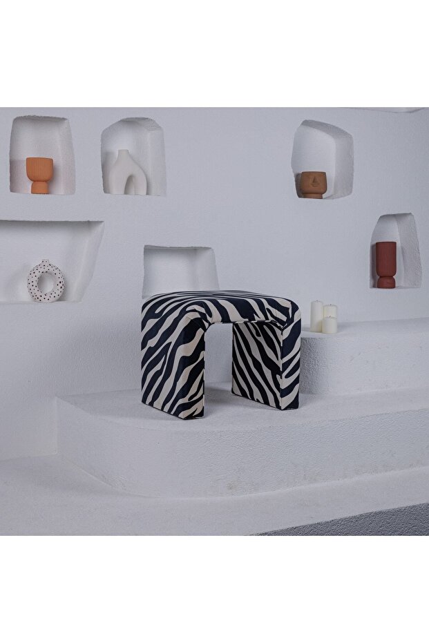 Zebra Stool Puf - 5