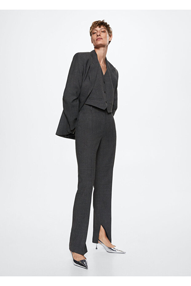 Kadın Açık Gri Pantolon - 1