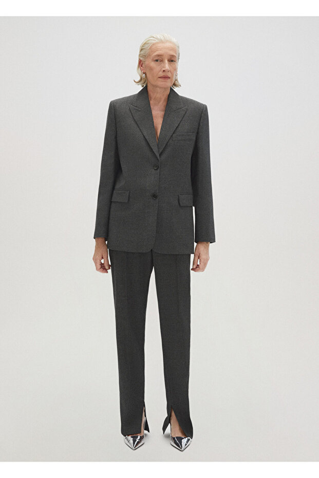 Kadın Açık Gri Pantolon - 7