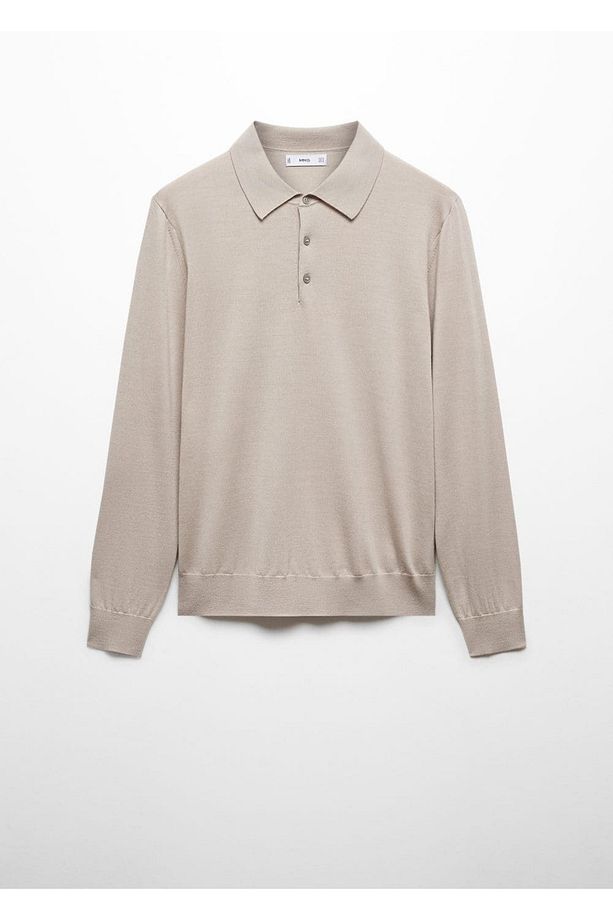 Uzun kollu %100 merino yünlü polo - 3