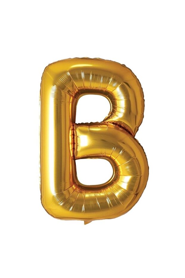 102 cm Wide Letter B Foil Gold Balloon