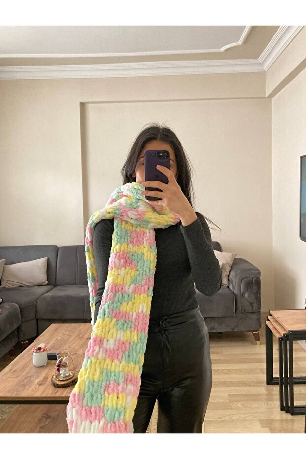 El Örgüsü Atkı Puffy Moda Biçer - 3