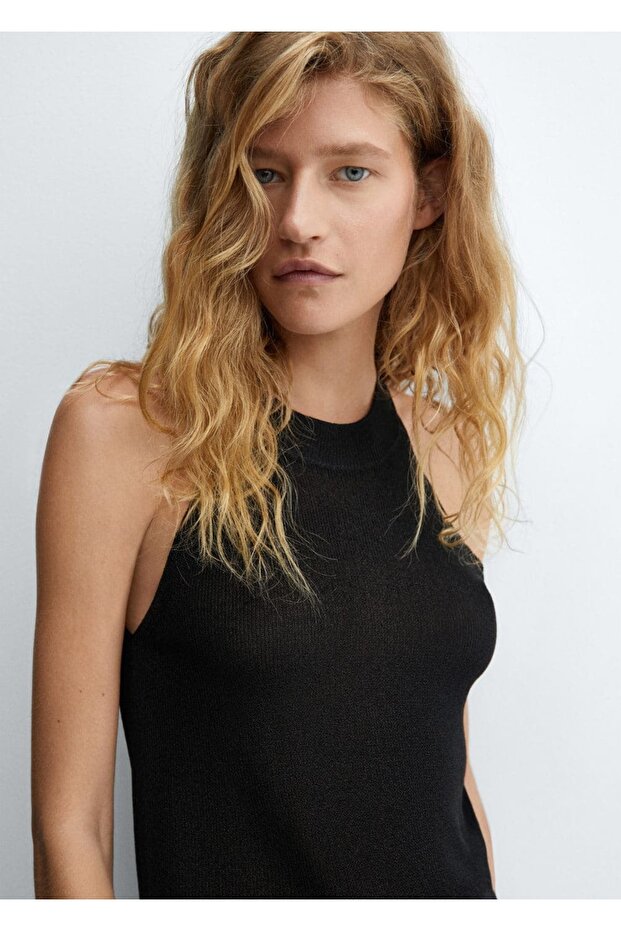 Lurex Triko Askılı Bluz - 5