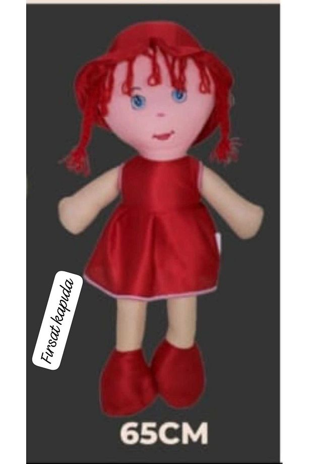 bez bebek sarı elbiseli hediyelik 65 cm - 1