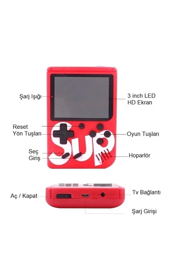 Çift Kol 400 Nostalji Oyunlu Mini Atari - 1