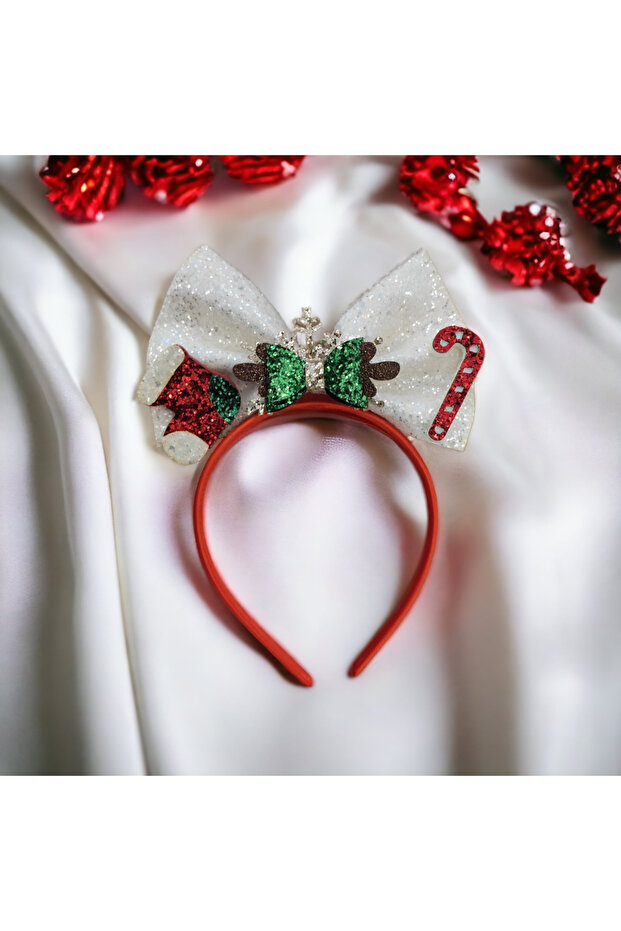 New Year's crown special design Christmas themed bow crown pine