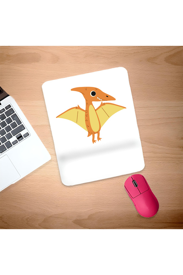 Flying Dinosaur Design Rectangular Mouse Pad with Wrist Support - 1