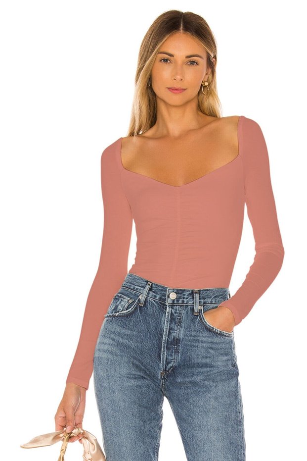Women's Powder Front Gathered Bodysuit