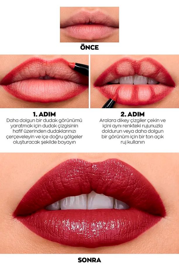 Glimmerstick Asansörlü Dudak Kalemi - Ruby Shock 2'li + Lovider Cep Aynası Hediye - 5