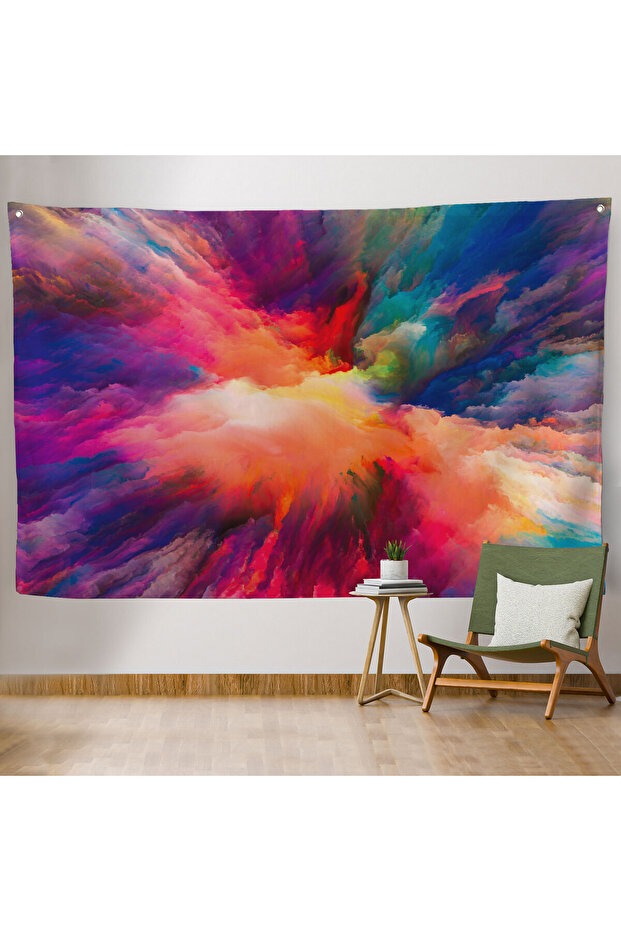 Wall Cloth Abstract Colorful Quality Canvas Wall Tapestry-4000