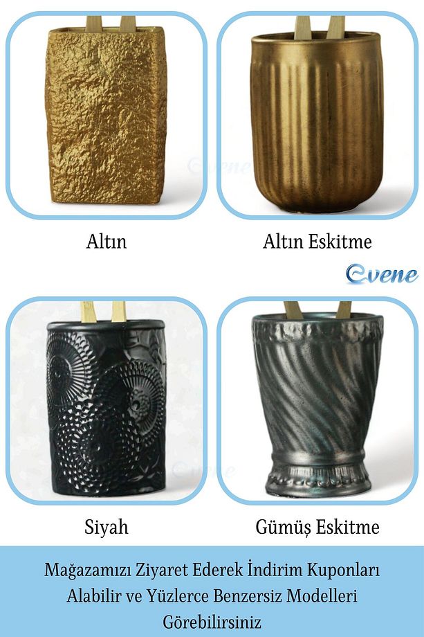 Diş Fırçalığı Diş Fırçalık Diş Fırçası Standı Diş Fırçası Tutucu Siyah Model 9 - 9