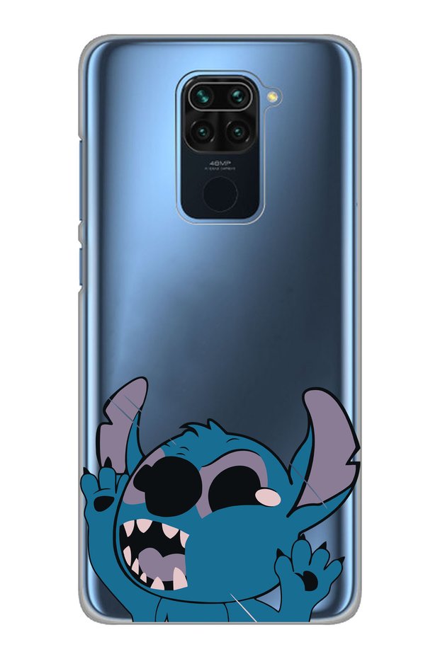 حافظة هاتف شفافة بنمط غرزة متوافقة مع هاتف Xiaomi Redmi Note 9