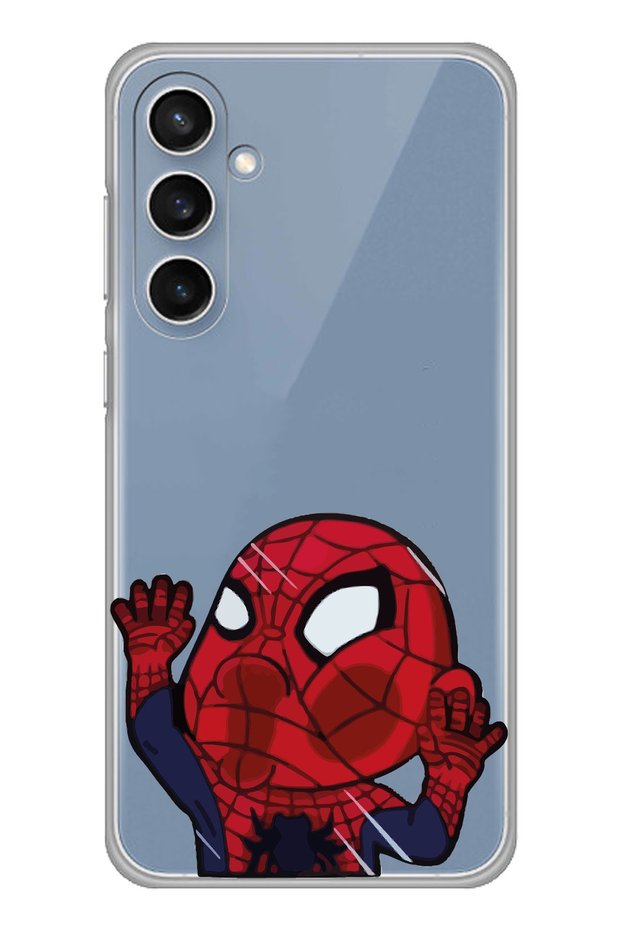 Spiderman Pattern Transparent Phone Case Compatible with Samsung Galaxy S23 Fe