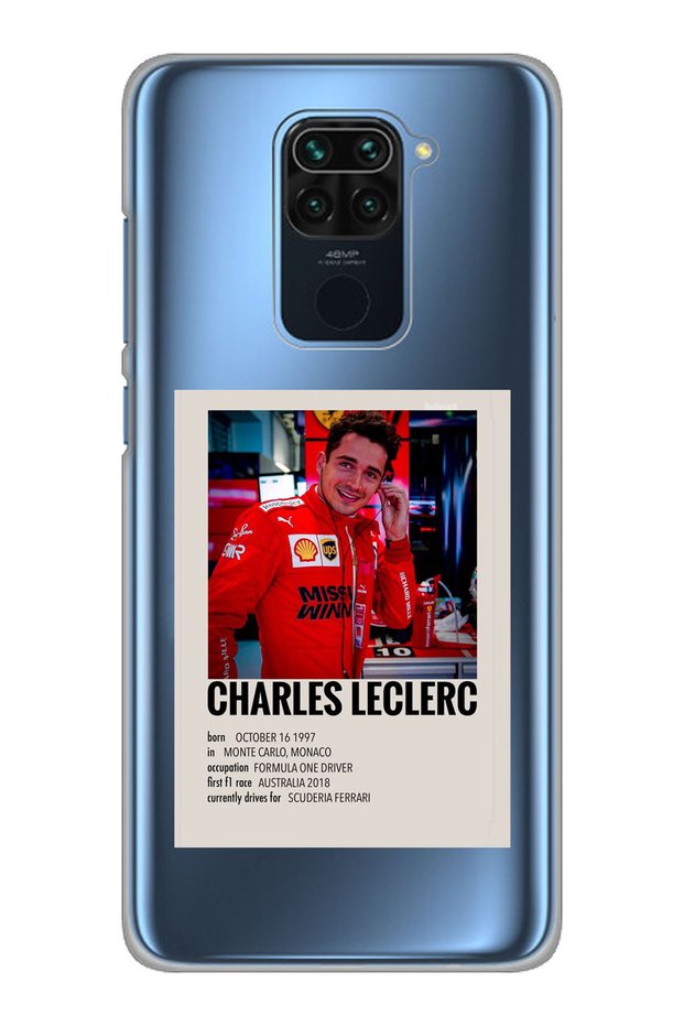 حافظة هاتف شفافة متوافقة مع هاتف Xiaomi Redmi Note 9 من Charles Leclerc