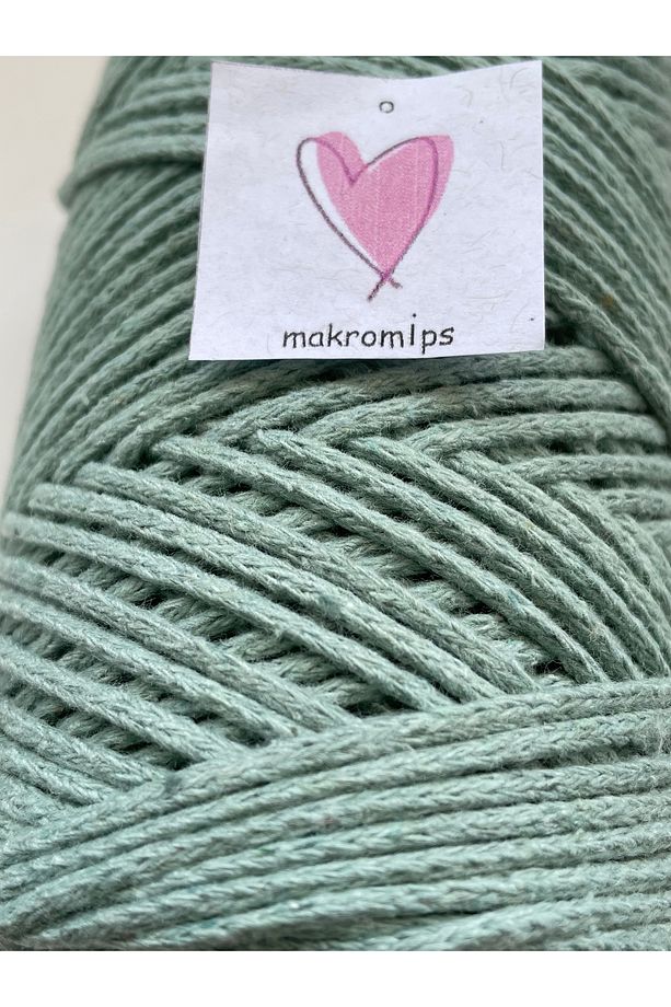 MAKROME İP (250gr-185m-2mm) PREMIUM PAMUK KOTON COTTON YUVARLAK HOBİ ÇANTA ÖRGÜ İPİ - 2