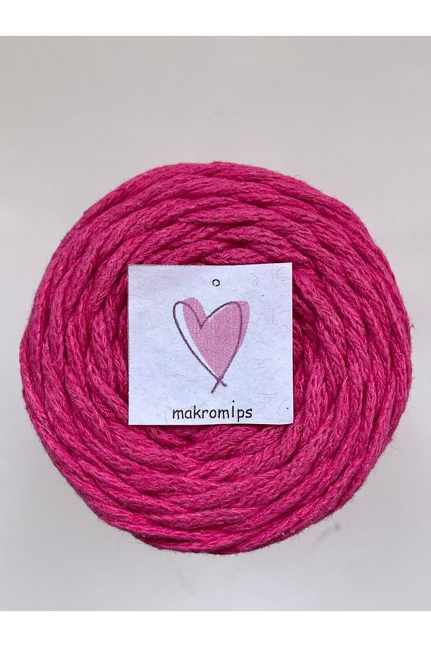 MAKROME İP (250gr-185m-2mm) PREMIUM PAMUK KOTON COTTON YUVARLAK HOBİ ÇANTA ÖRGÜ İPİ - 3