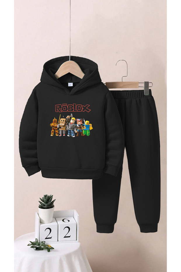 Çocuk Kız/Erkek Roblox Alt Üst Eşofman Takımı - 2