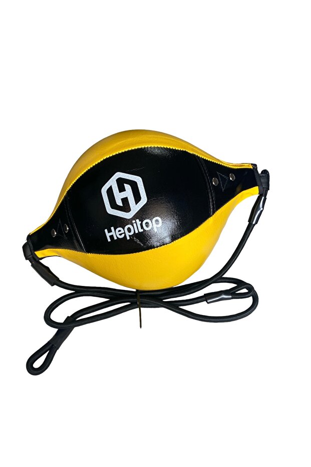 Pencikbol Çift Uçlu Deri Boks Hız Topu Sarı - 2