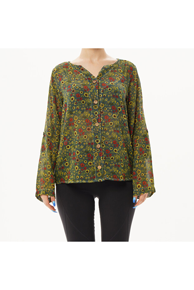 baskılı gömlek - 1