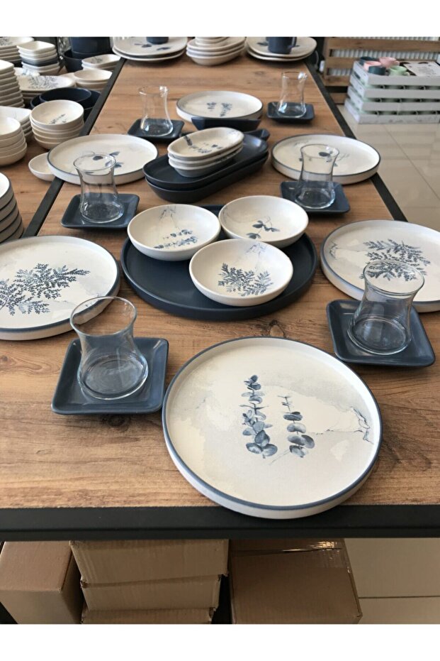 6 Kişilik 29 Parça Stackable Blue Magic Kahvaltı Takımı - 2