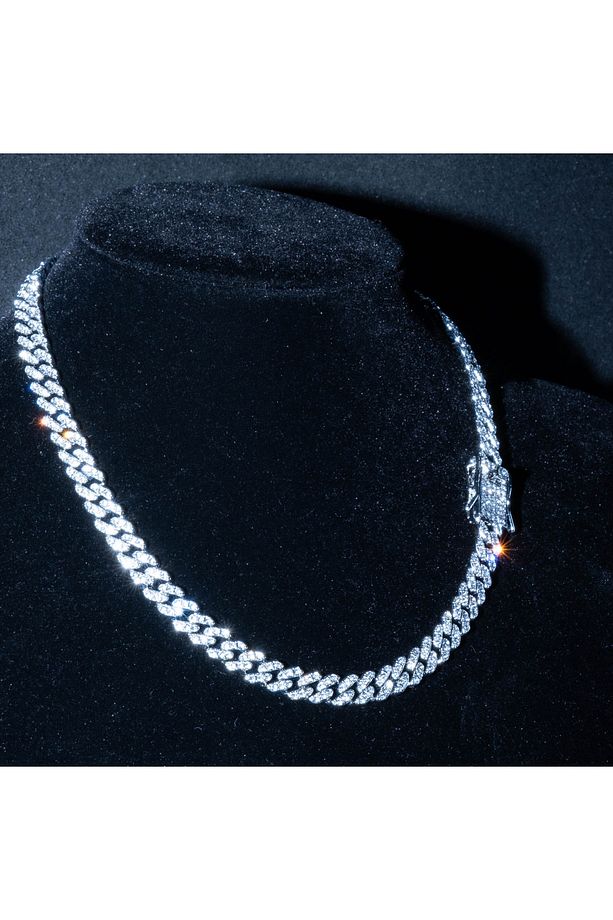 8MM Micro Cuban Chain Silver - 1