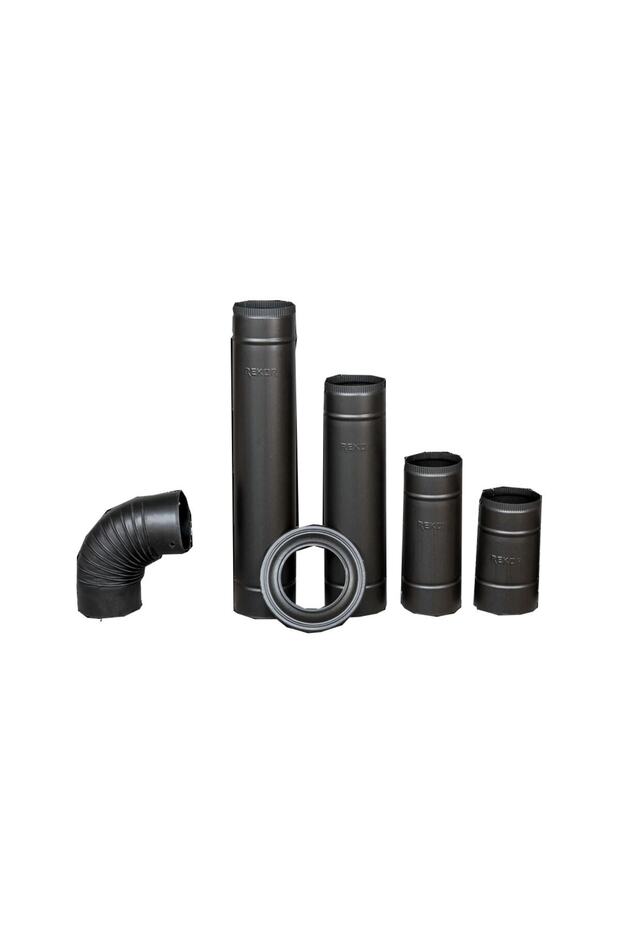 25 Cm Siyah Mat Soba Borusu - 1