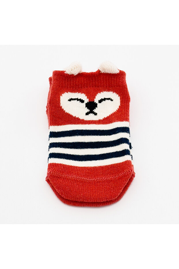 3'lü Sevimli Dostlar Bebek Çorap - 8