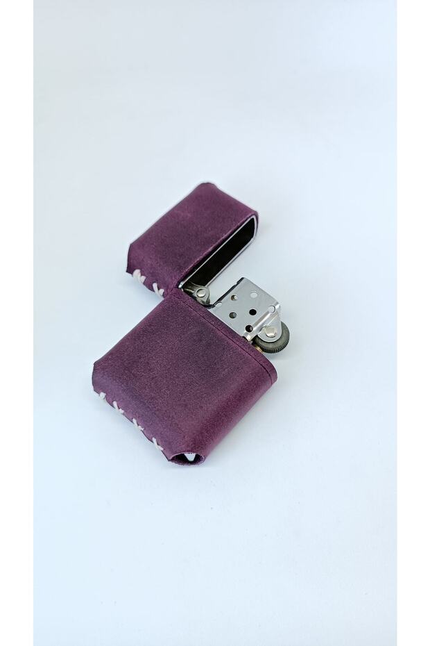 Hakiki Deri Zippo Model Çakmak Kılıfı Ve Çakmak - 4