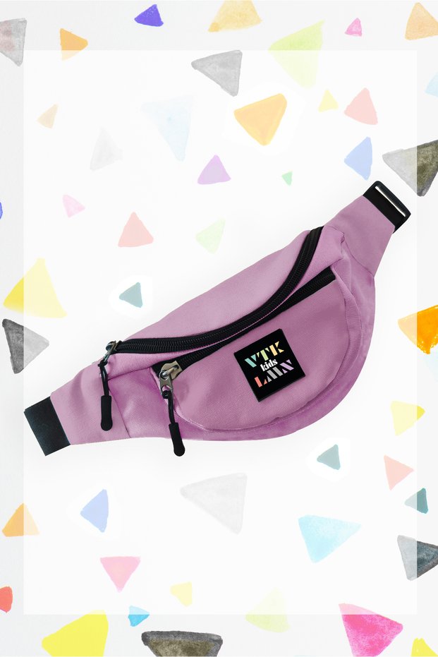 Children's Lilac Colored Shoulder and Waist Bag