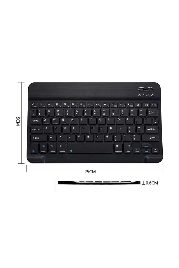 Bluetooth Klavye Android Ios Windows Için Uyumlu Tablet Telefon Şarjlı Klavye Mouse Set - 2