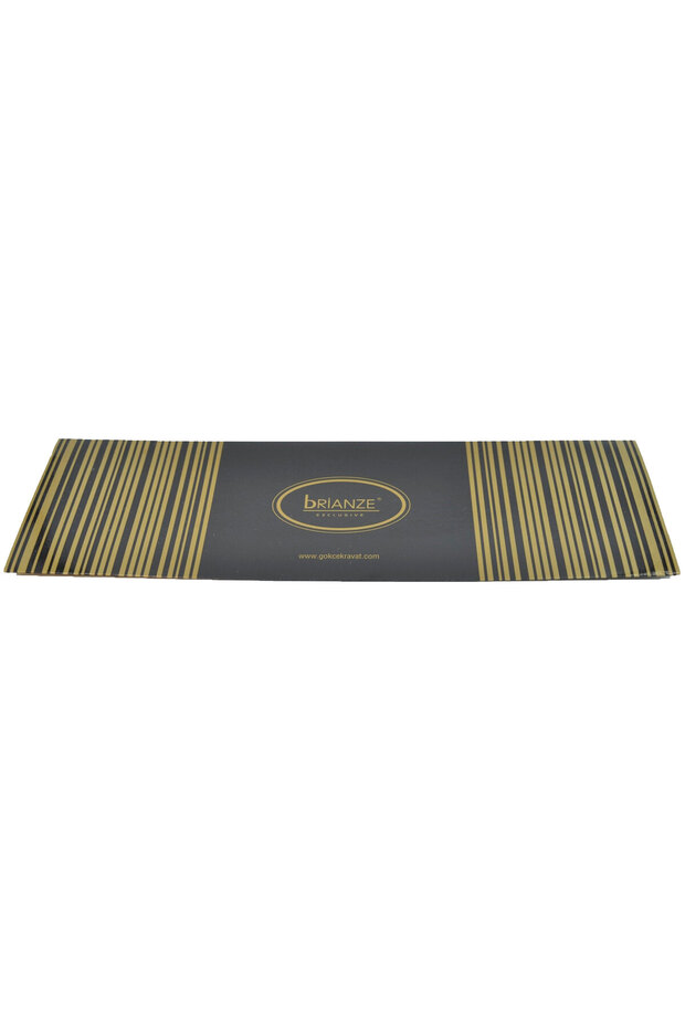 Lacivert Mavi Motif Desen Kravat Mendil Set - 3