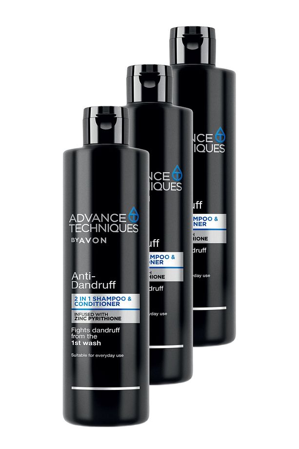 Advance Techniques Kepek Karşıtı 2'si 1 Arada Şampuan ve Saç Kremi 400 Ml. Üçlü Set - 1