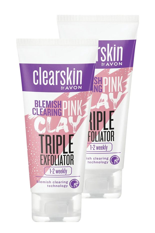 Clearskin Anti-Blemish 3 in 1 Pink Clay Scrub 75 Ml. Set of Two